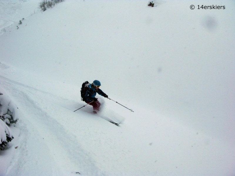 Avalanche awareness while backcountry skiing.