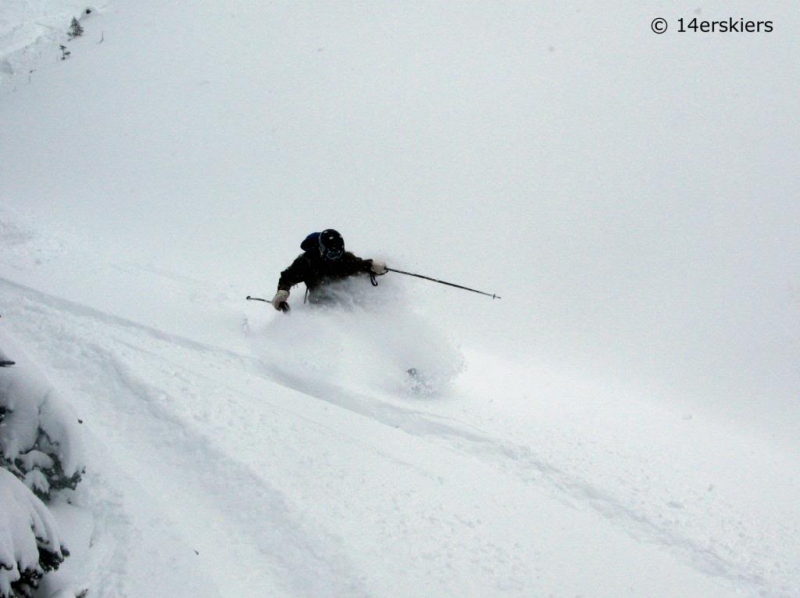 Avalanche awareness while backcountry skiing.