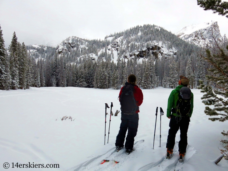 Backcountry skiing in Rocy Mountain National Park.