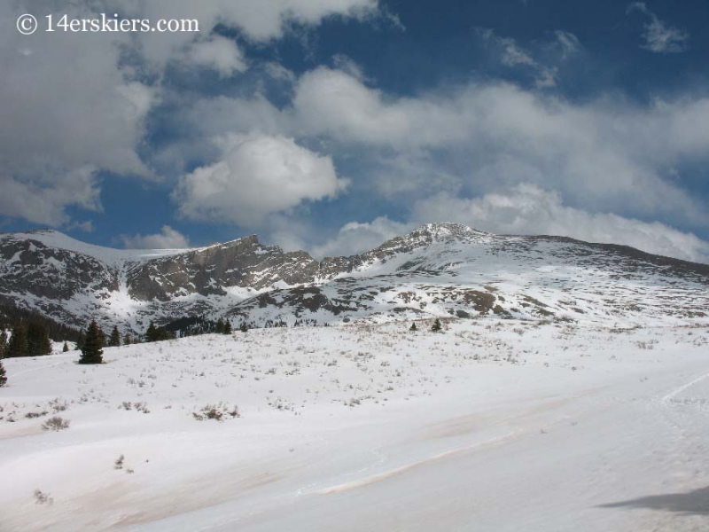 Mount Bierstadt with snow. 