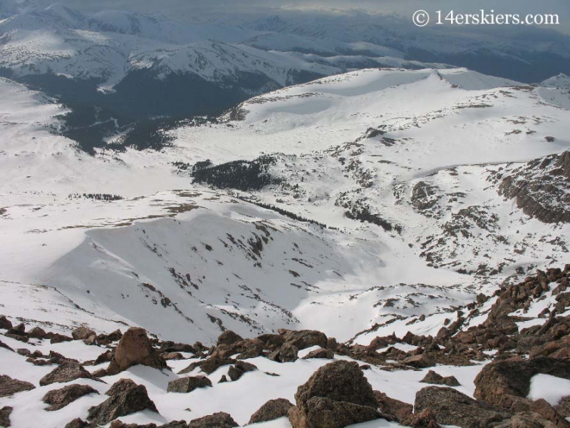 Northwest side of Mt. Bierstadt.