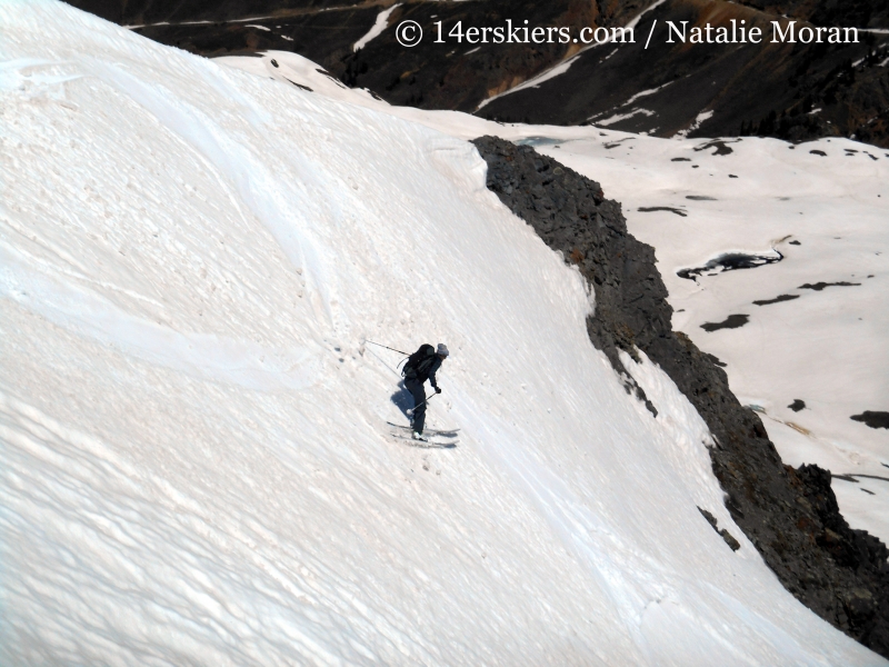 Josh Macak backcountry skiing on Bonita Peak.