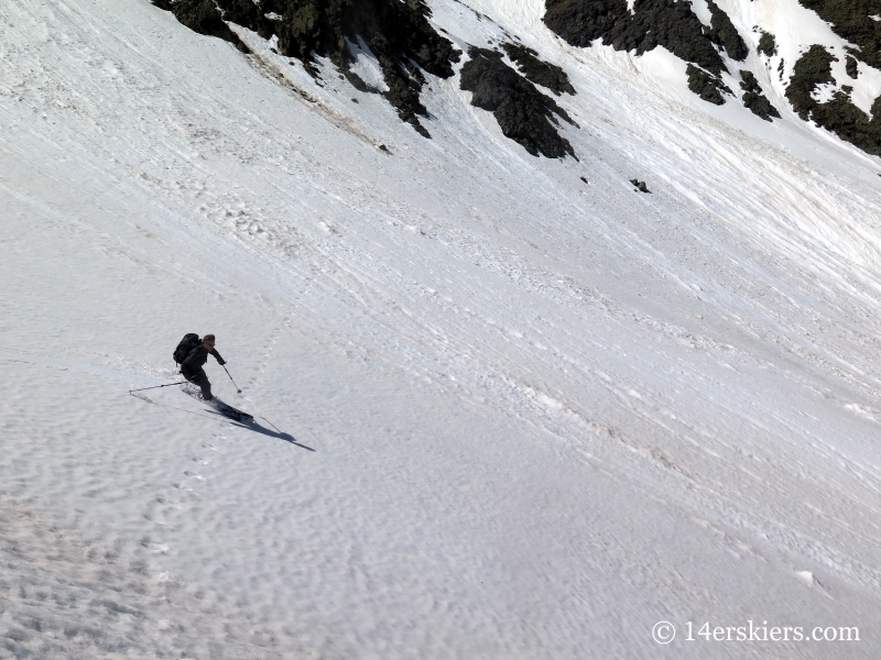 Josh Macak backcountry skiing on Bonita Peak.