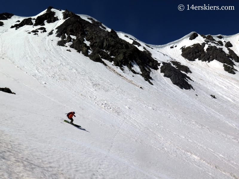 Frank Konsella backcountry skiing on Bonita Peak.