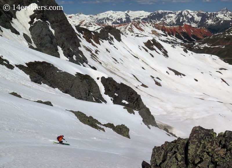 Frank Konsella backcountry skiing on Bonita Peak.