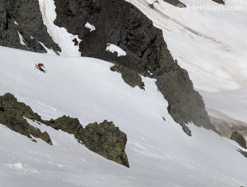 Frank Konsella backcountry skiing on Bonita Peak.