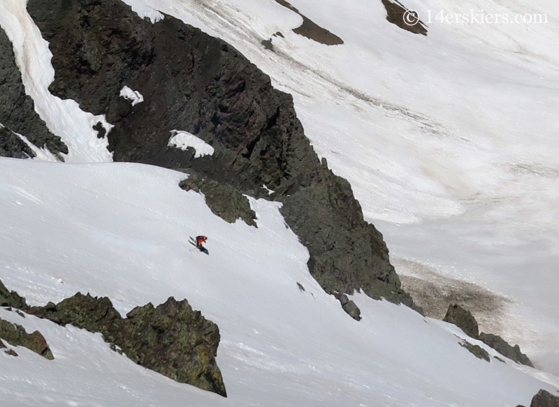 Frank Konsella backcountry skiing on Bonita Peak.