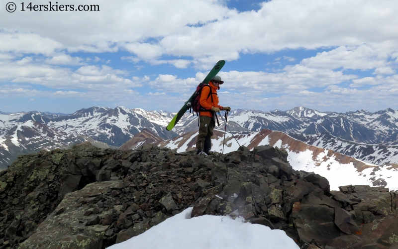 Frank Konsella ready for backcountry skiing on Hurricane Peak. 