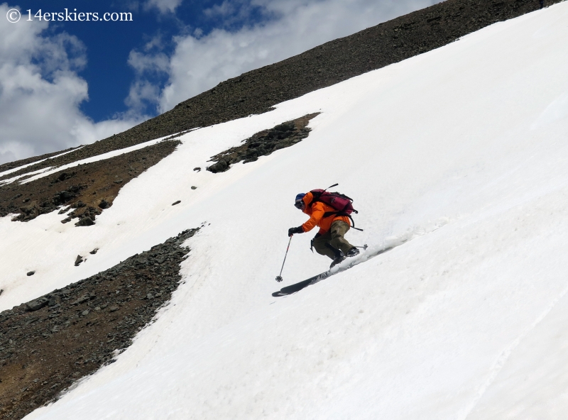 Frank Konsella backcountry skiing on Hurricane Peak. 