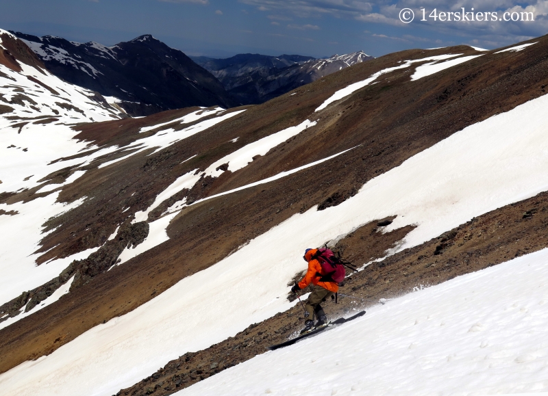 Frank Konsella backcountry skiing on Hurricane Peak.