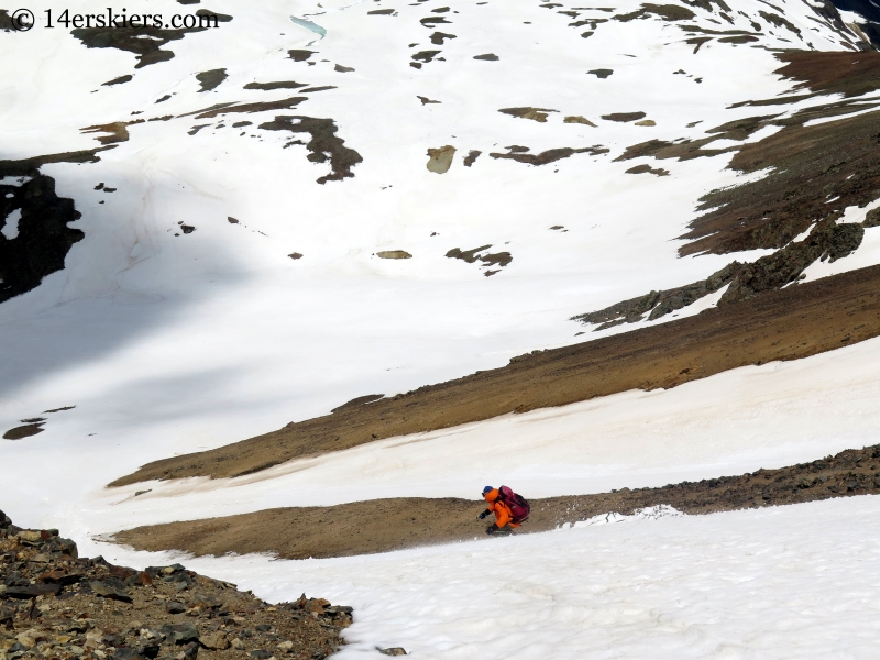 Frank Konsella backcountry skiing on Hurricane Peak.