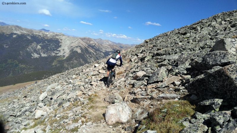 technical alpine bike riding