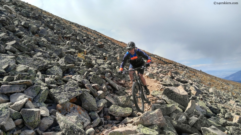 Mountain biking on continental divide trail near monarch pass