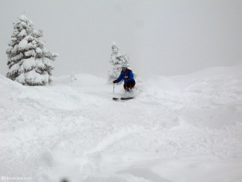 Skiing in bounds and backcountry at Bridger Bowl.