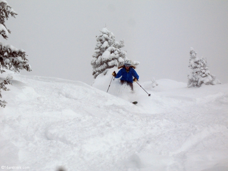 Skiing in bounds and backcountry at Bridger Bowl.