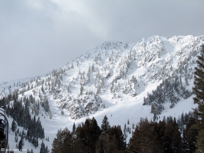 Skiing in bounds and backcountry at Bridger Bowl.