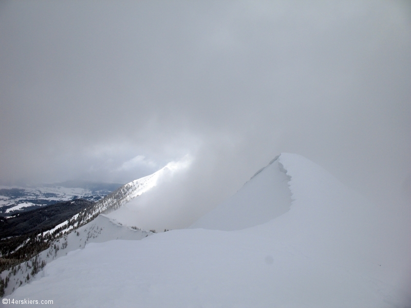 Skiing in bounds and backcountry at Bridger Bowl.