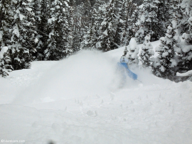 Skiing in bounds and backcountry at Bridger Bowl.