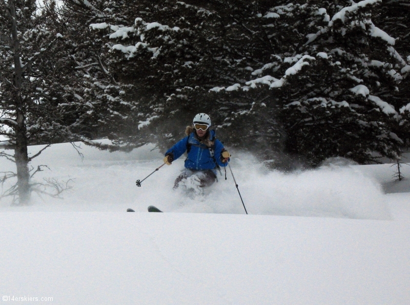 Skiing in bounds and backcountry at Bridger Bowl.