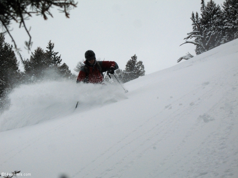 Skiing in bounds and backcountry at Bridger Bowl.