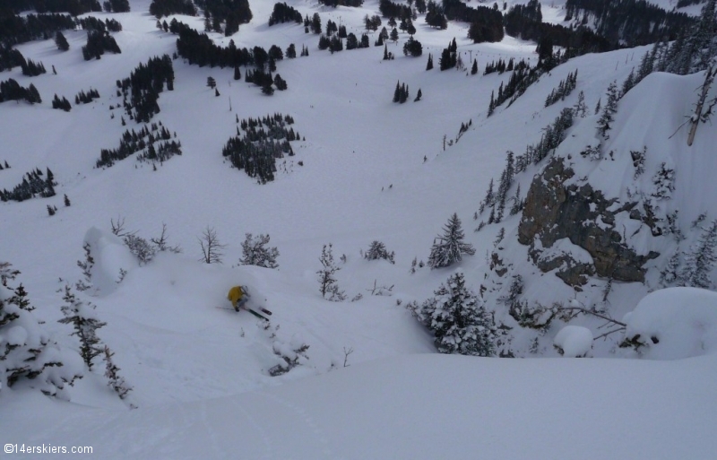 Skiing in bounds and backcountry at Bridger Bowl.