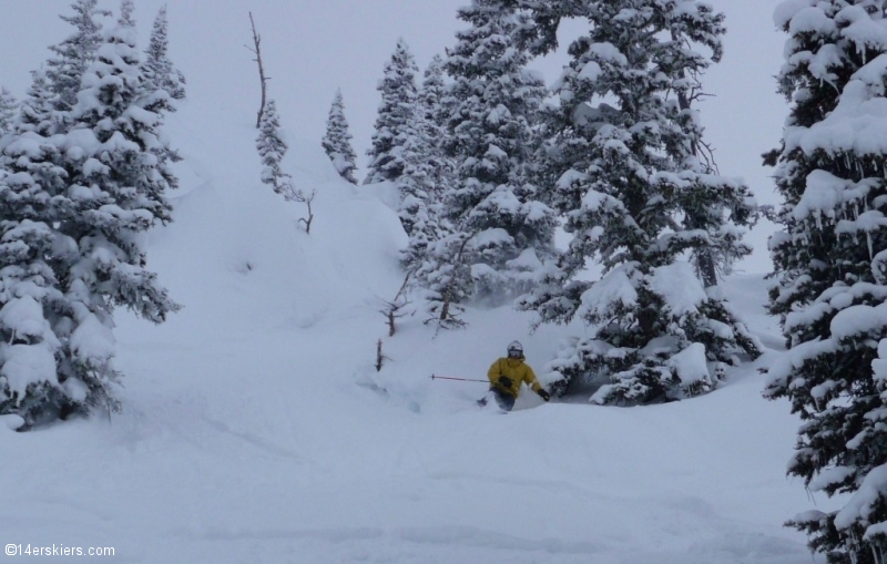 Skiing in bounds and backcountry at Bridger Bowl.