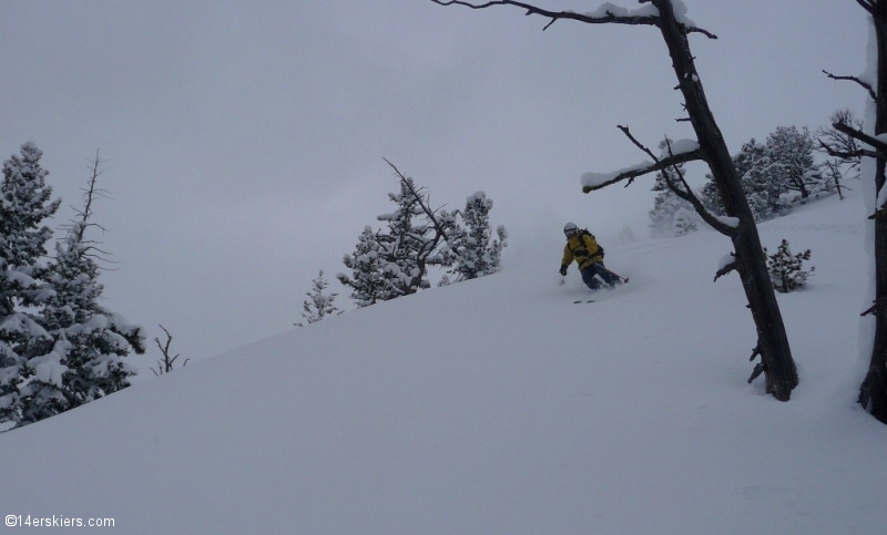 Skiing in bounds and backcountry at Bridger Bowl.