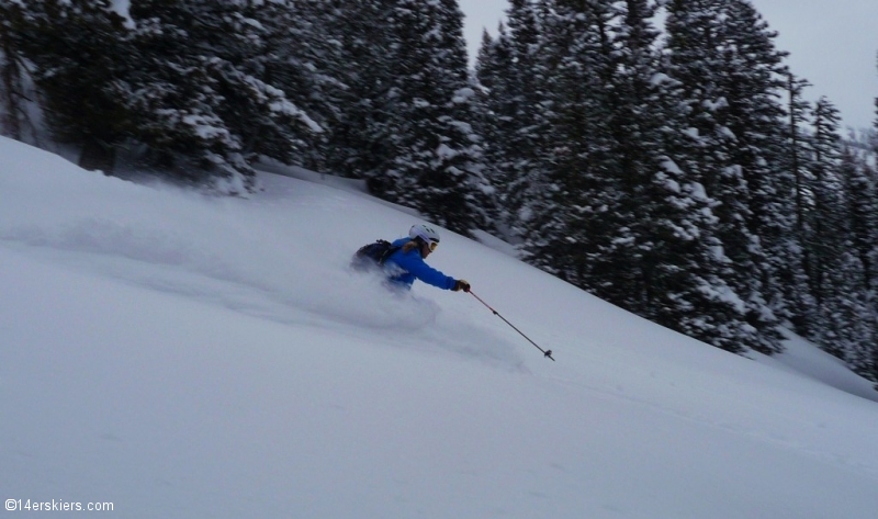 Skiing in bounds and backcountry at Bridger Bowl.