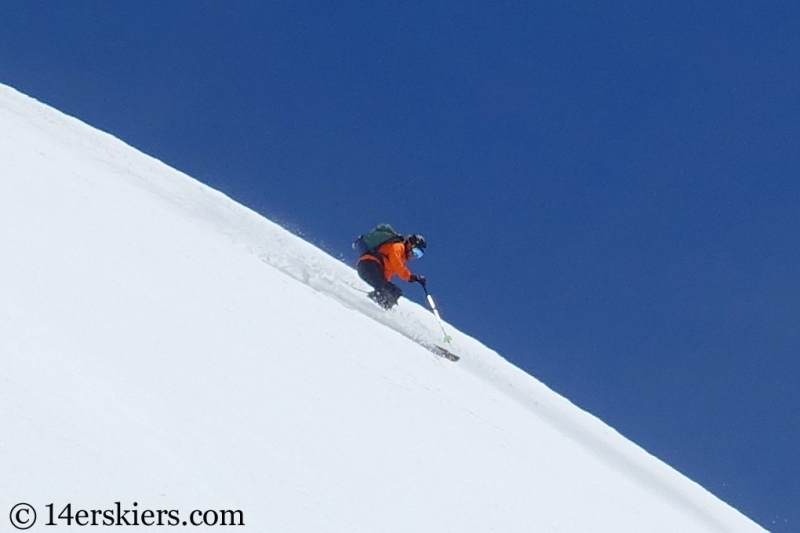 Backcountry skiing on Mount Buckskin