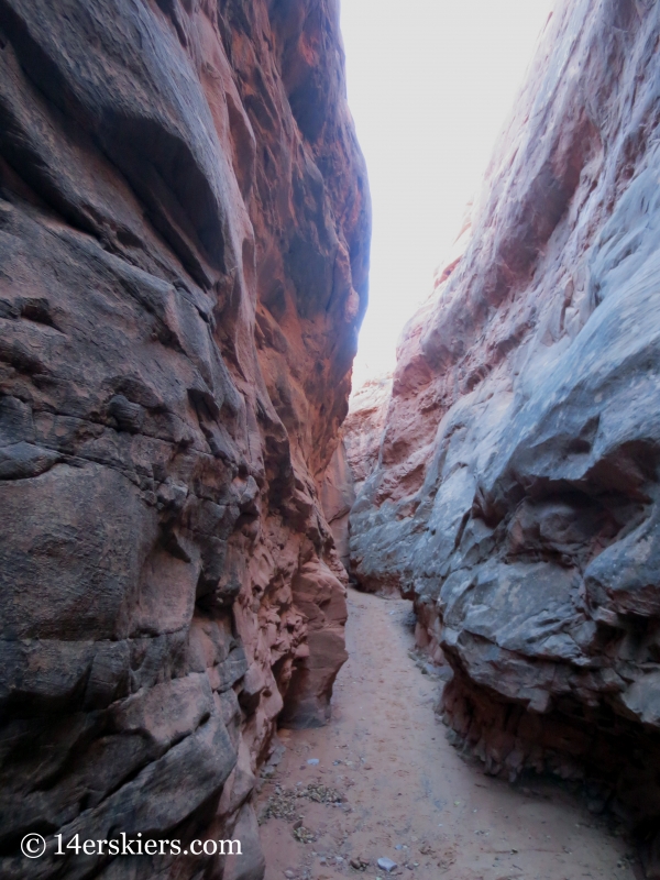 slot canyon - Lost and Found, canyoneering in Arches National Park