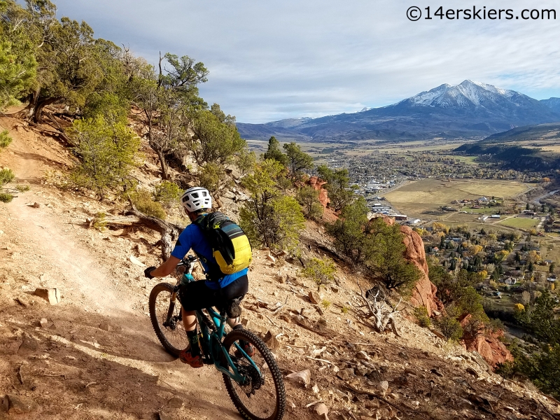 mountain biking above the roaring fork