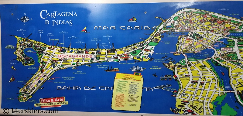 Map of Colorful Cartagena