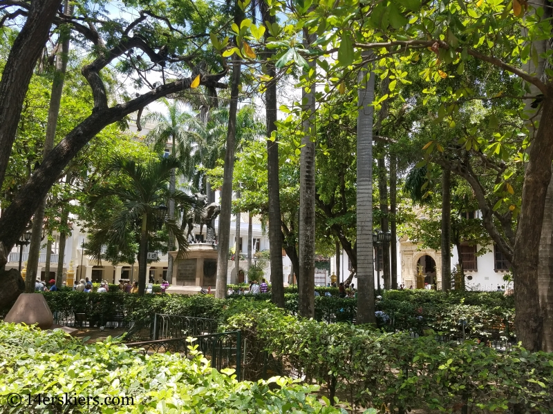 Bolivar Square in Cartagena.