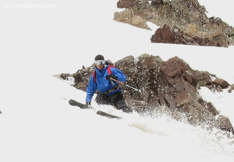 Dave Bourassa skiing Castle Peak