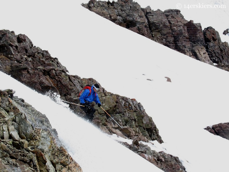 Dave Bourassa skiing Castle Peak