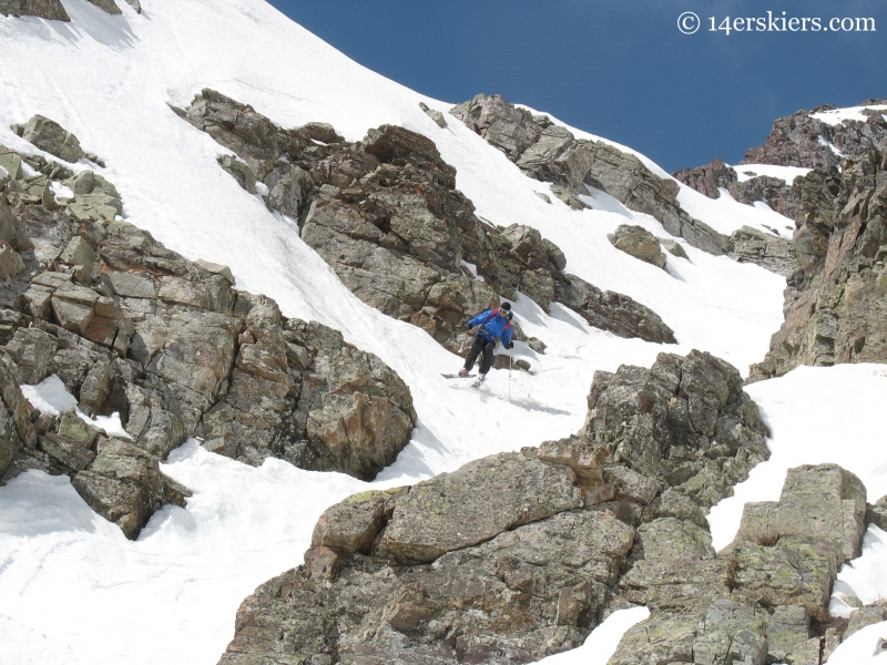 Dave Bourassa skiing Castle Peak