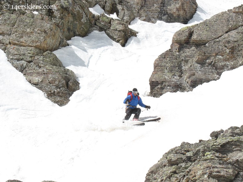 Dave Bourassa skiing Castle Peak