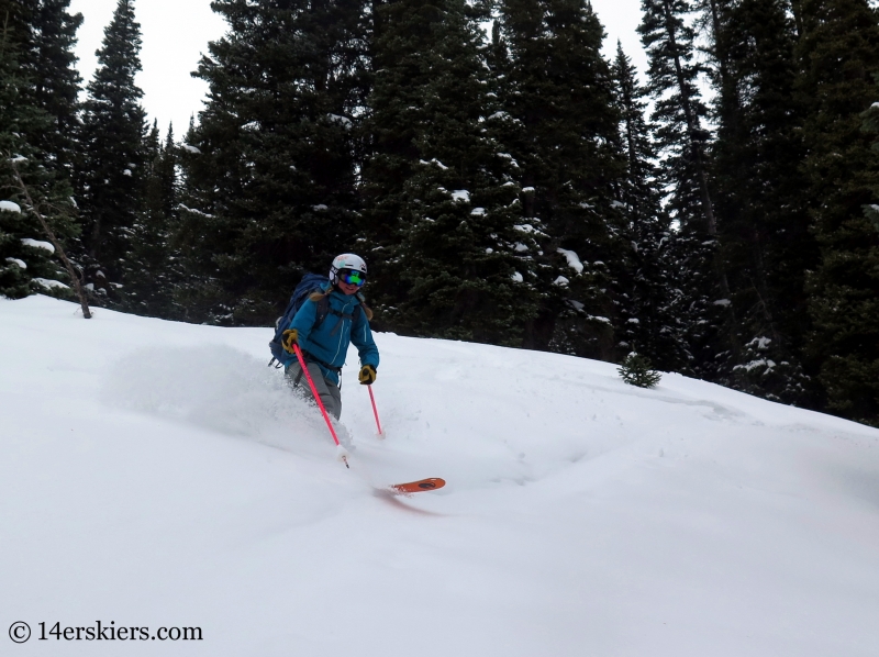 Alex Riedman backcountry skiing in Crested Butte.