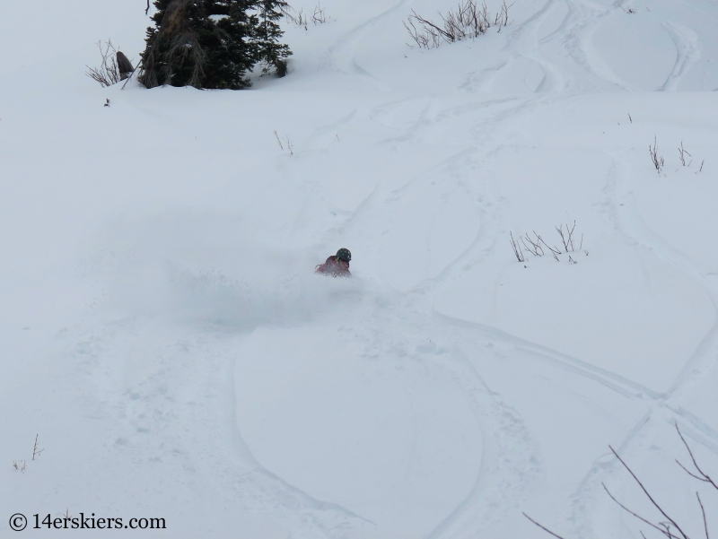 snowboarding in Crested Butte backcountry