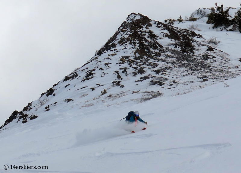 Alex Riedman backcountry skiing in Crested Butte.