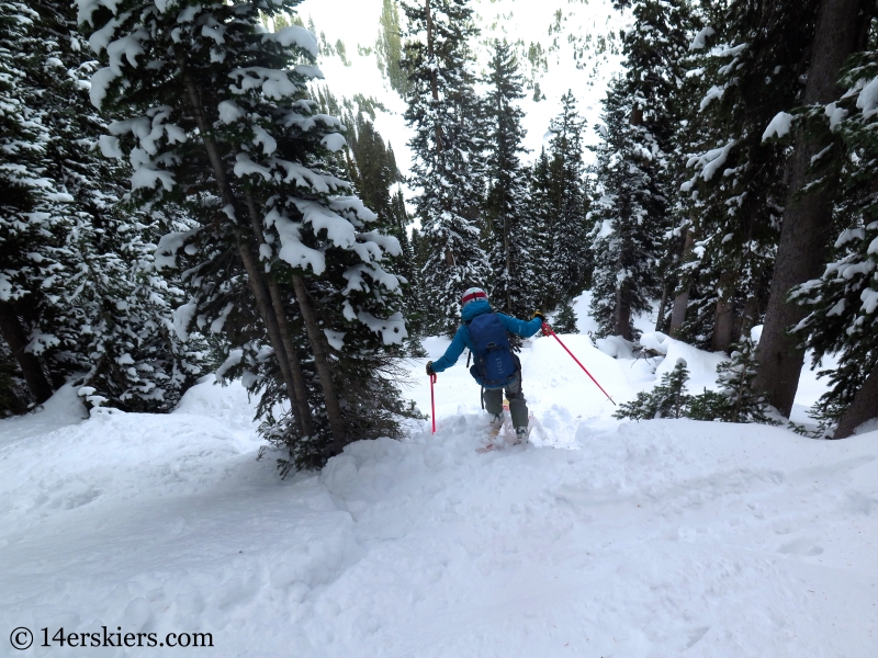 Alex Riedman backcountry skiing in Crested Butte.