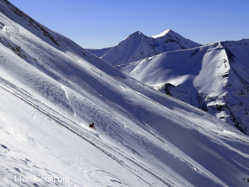 Jenny Veilleux backcountry skiing in Crested Butte