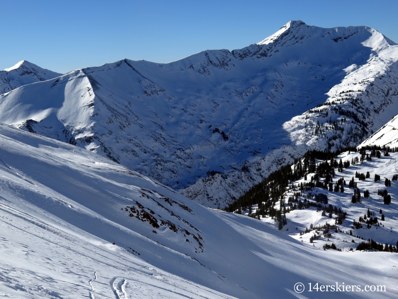 Jenny Veilleux backcountry skiing in Crested Butte