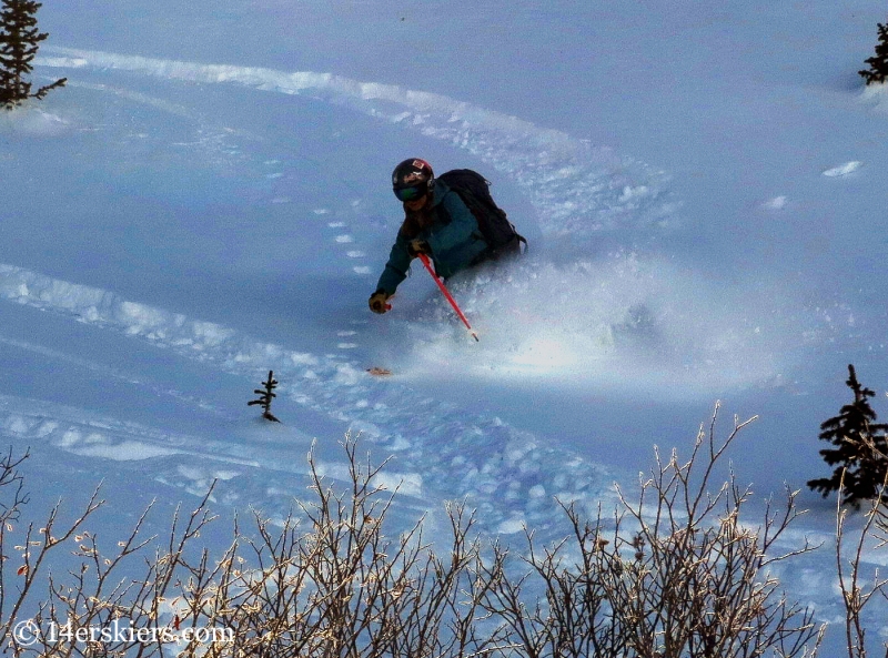 Alex Riedman backcountry skiing in Crested Butte.