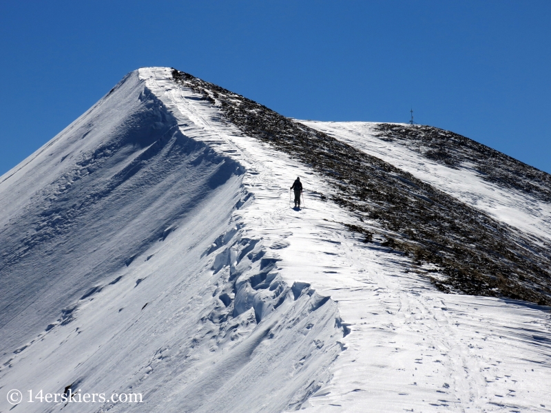 Alex Riedman skinning in the CrestedButte backcountry. 