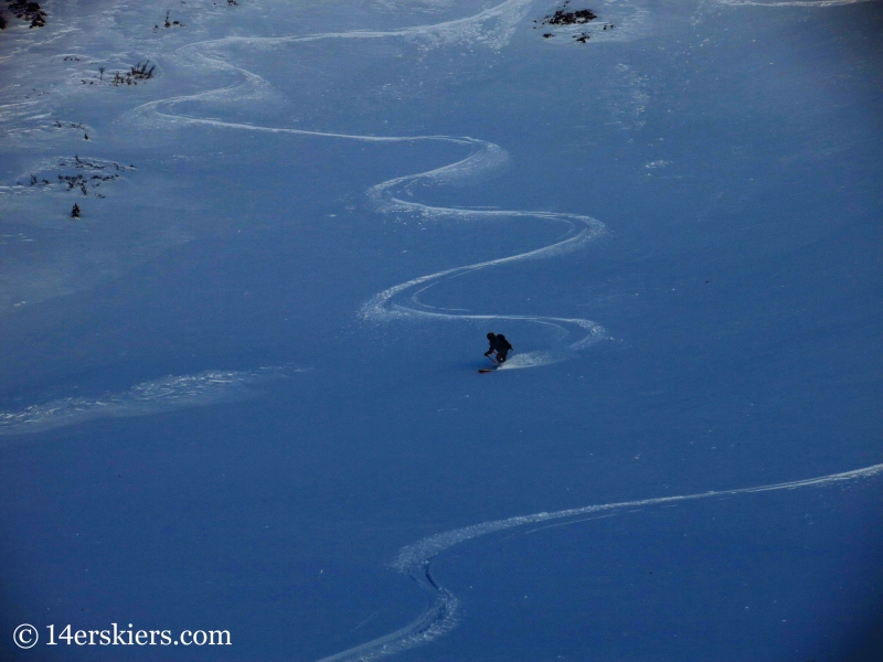 Alex Riedman backcountry skiing in Crested Butte.