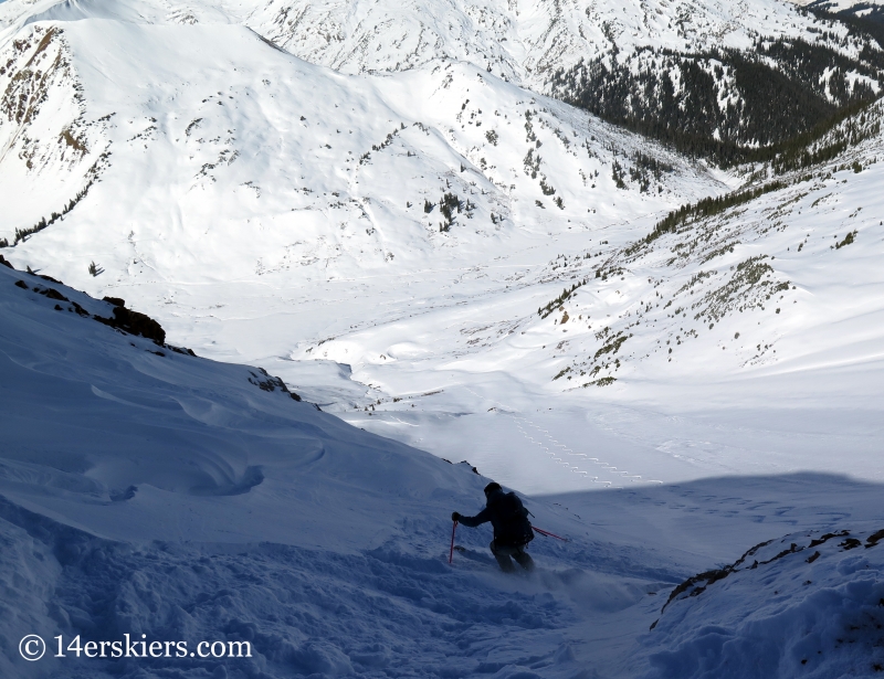 Alex Riedman backcountry skiing in Crested Butte.