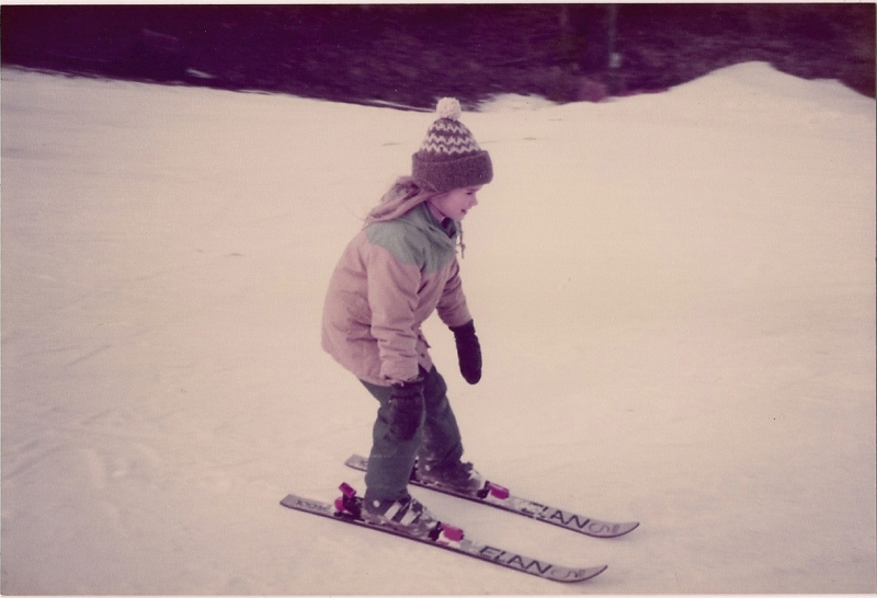 Brittany Walker Konsella skiing at age 6