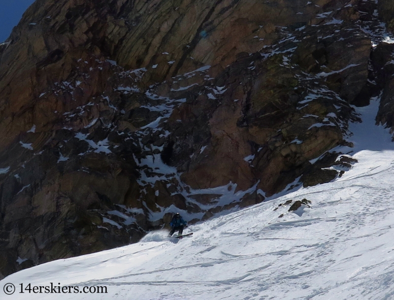 Backcountry skiing Citadel, Colorado.