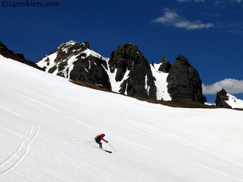 Skiing in front of US Grant